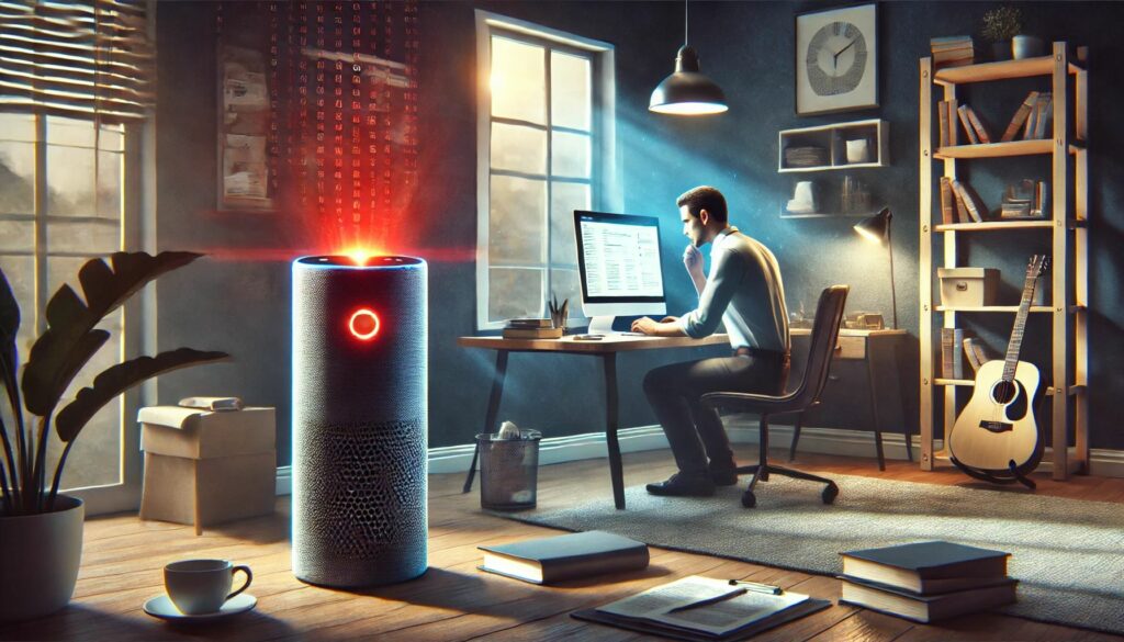Bei der Arbeit im HomeOffice muss der Sprachassistent in der Regel deaktiviert werden. Bild: ChatGPT